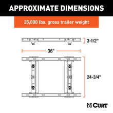 Carica l&#39;immagine nel visualizzatore di Gallery, Curt OEM Puck System 5th Wheel Adapter w/ Standard Rails for GM
