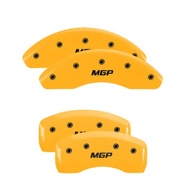 MGP 4 Caliper Covers Engraved Front Honda Rear H Logo Yellow Finish Black Char 2018 Honda Accord