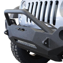 Load image into Gallery viewer, DV8 Offroad 07-18 Wrangler JK FS-19 Mid Length Steel Front Bumper w/ Fog Lights