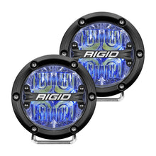 Carica l'immagine nel visualizzatore di Gallery, Rigid Industries 360-Series 4in LED Off-Road Drive Beam - Blue Backlight (Pair)