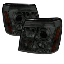 Laden Sie das Bild in den Galerie-Viewer, Spyder Cadillac Escalade 02-06 Projector Halogen Model- LED Halo DRL Smke PRO-YD-CE02-DRL-SM
