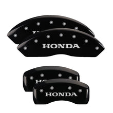 Cargar imagen en el visor de la galería, MGP Front set 2 Caliper Covers Engraved Front FIT Black finish silver ch
