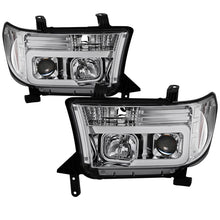 Carica l&#39;immagine nel visualizzatore di Gallery, Spyder 07-13 Toyota Tundra V2 Light Bar DRL Projector Headlights - Chrome (PRO-YD-TTU07V2-LB-C)