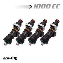 Load image into Gallery viewer, BLOX Racing Eco-Fi Street Injectors 1000cc/min w/1/2in Adapter Honda B/D/H Series (Set of 4)