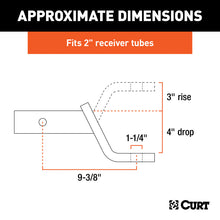 Load image into Gallery viewer, Curt Class 4 Ball Mount (2in Shank 12000lbs 4in Drop 9-3/8in Long)