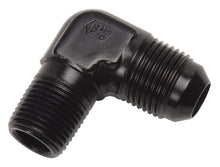Carica l&#39;immagine nel visualizzatore di Gallery, Russell Performance -8 AN to 3/8in NPT 90 Degree Flare to Pipe Adapter (Black)