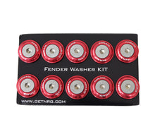 Charger l&#39;image dans la galerie, NRG Fender Washer Kit w/Rivets For Plastic (Red) - Set of 10