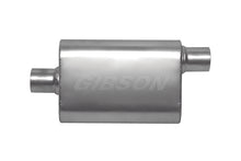 Charger l&#39;image dans la galerie, Gibson CFT Superflow Center/Offset Oval Muffler - 4x9x18in/2.5in Inlet/2.5in Outlet - Stainless