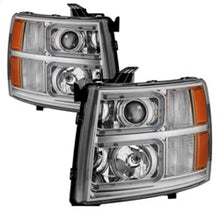 Carica l&#39;immagine nel visualizzatore di Gallery, Xtune Chevy Silverado 1500/2500/3500 07-13 Halo Projector Headlights Chrome PRO-JH-CS07-LED-C