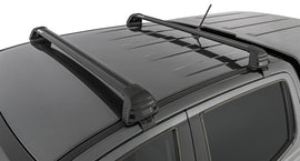Rhino-Rack 11-20 Ford Ranger PX 4 Door Double Cab Vortex ROC25 Flush 2 Bar Roof Rack - Black - 2to4wheels