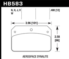 Carica l&#39;immagine nel visualizzatore di Gallery, Hawk DR-97 Brake Pads for Aerospace Dynalite Caliper w/ 0.218in Center Hole