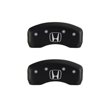 Cargar imagen en el visor de la galería, MGP 4 Caliper Covers Engraved Front Honda Engraved Rear H Logo Red finish silver ch