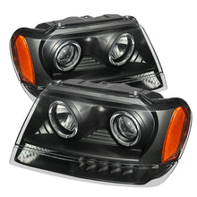 Laden Sie das Bild in den Galerie-Viewer, Xtune Jeep Grand Cherokee 99-04 Projector Headlights LED Halo Black PRO-JH-JGC99-LED-BK