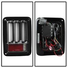 Carica l&#39;immagine nel visualizzatore di Gallery, Spyder 07-16 Jeep Wrangler Version 2 Light Bar LED Tail Lights - Black (ALT-YD-JWA07V2-LBLED-BK)