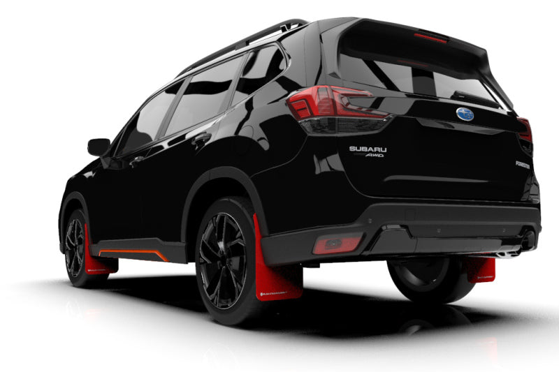 Rally Armor 2019 Subaru Forester UR Red Mud Flap w/ White Logo