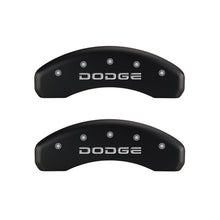 Cargar imagen en el visor de la galería, MGP 4 Caliper Covers Engraved Front &amp; Rear Broken D/Dodge Red finish silver ch