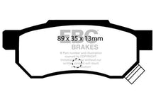 Carica l&#39;immagine nel visualizzatore di Gallery, EBC 92-94 Acura Integra 1.7 Vtec Greenstuff Rear Brake Pads