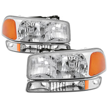 गैलरी व्यूवर में इमेज लोड करें, xTune GMC Sierra 99-06 /Yukon 00-06 Crystal Headlights &amp; Bumper Lights - Chrome HD-JH-GS99-AM-SET-C