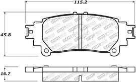 StopTech 13-19 Lexus GS350 Street Select Rear Brake Pads
