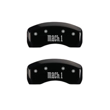गैलरी व्यूवर में इमेज लोड करें, MGP 4 Caliper Covers Engraved Front &amp; Rear Mach 1 Black finish silver ch