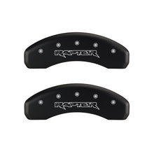 Charger l&#39;image dans la galerie, MGP 4 Caliper Covers Engraved Front &amp; Rear Raptor Red finish silver ch