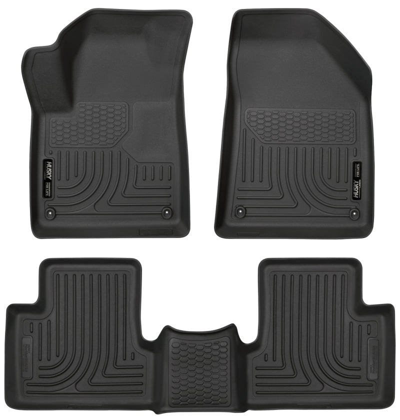 Husky Liners 2015 Jeep Cherokee WeatherBeater Combo Black Floor Liners - 2to4wheels