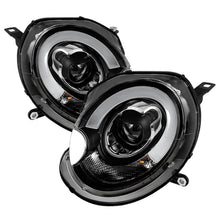 Laden Sie das Bild in den Galerie-Viewer, Spyder Mini Cooper 2007-2012 Projector Headlights Halogen Model Only - DRL Black PRO-YD-MC07-DRL-BK