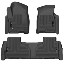 Charger l'image dans la galerie, Husky Liners 2021 Suburban/Tahoe/Yukon/Yukon XL Weatherbeater Front &amp; 2nd Seat Floor Liners - Black