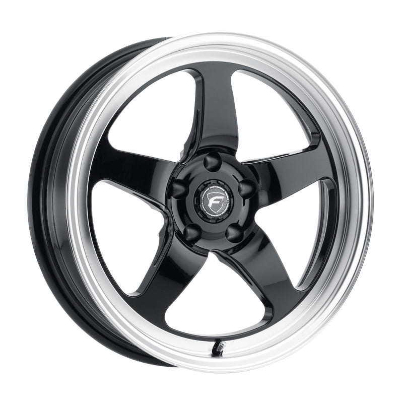 Forgestar F001 18X12 D5 Beadlock 5X120.65 ET56 BS8.8 Gloss Black w/ Machine Lip 78.1