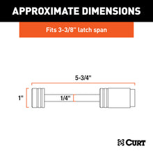Load image into Gallery viewer, Curt Coupler Lock (1/4in Pin 3-3/8in Latch Span Barbell Chrome)