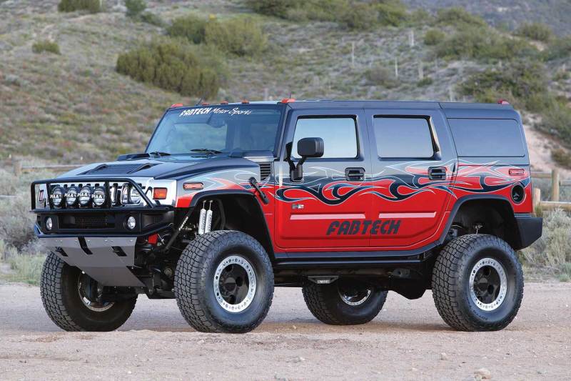 Fabtech 03-05 Hummer H2 4WD w/Rear OE Air Bags 6in Perf. System w/DL Shocks