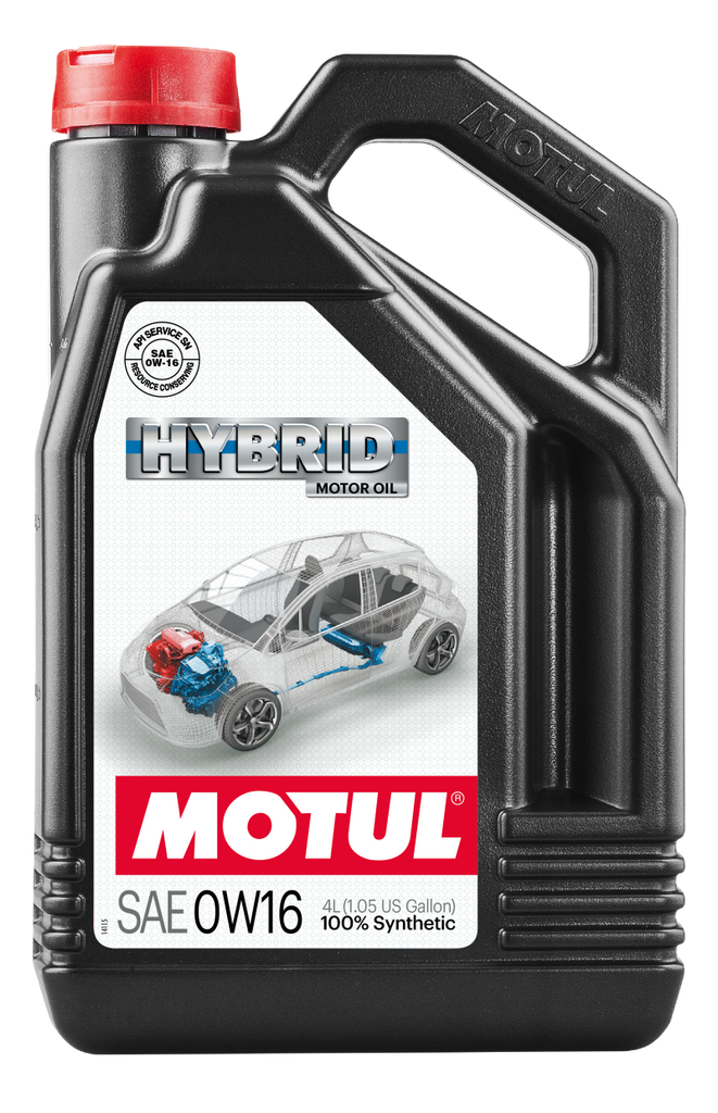 Motul 4L OEM Synthetic Engine Oil Hybrid 0W16 4X4L API SN image 1