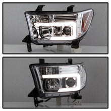 Carica l&#39;immagine nel visualizzatore di Gallery, Spyder 07-13 Toyota Tundra V2 Light Bar DRL Projector Headlights - Chrome (PRO-YD-TTU07V2-LB-C)