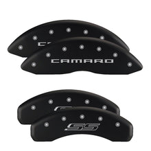 Laden Sie das Bild in den Galerie-Viewer, MGP 4 Caliper Covers Engraved Front &amp; Rear Cruze Black finish silver ch