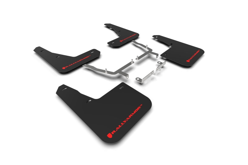 Rally Armor 2019-21 Ford Focus ST Mk4 Hatch Black Mud Flap w/ Red Logo