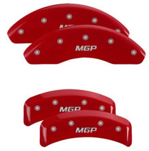 Charger l&#39;image dans la galerie, MGP 4 Caliper Covers Engraved Front &amp; Rear MGP Red Finish Silver Characters 1987 BMW 325
