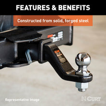 Carica l&#39;immagine nel visualizzatore di Gallery, Curt Loaded Forged Ball Mount w/2-5/16in Ball (2in Shank 15000lbs 4in Drop)