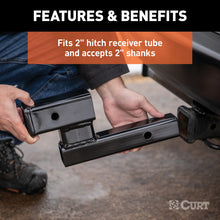 Carica l&#39;immagine nel visualizzatore di Gallery, Curt Receiver Hitch Adapter (2in Shank / 4in Drop / 7500 lbs)