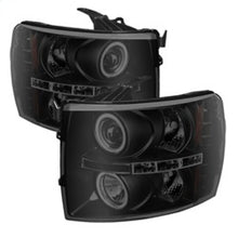 Laden Sie das Bild in den Galerie-Viewer, Spyder Chevy Silverado 1500 07-13 Projector Headlights CCFL Halo LED Blk Smke PRO-YD-CS07-CCFL-BSM