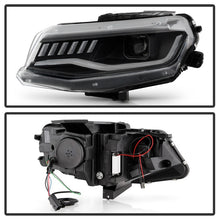 Carica l&#39;immagine nel visualizzatore di Gallery, Spyder Chevy Camaro 16-18 (Do Not Fit Halogen) Projector Headlights Black PRO-YD-CCAM16HIDSI-SEQ-BK