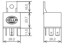 Charger l&#39;image dans la galerie, Hella Relay Mini Iso 5 Pole 12V Spdt Bkt