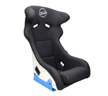 गैलरी व्यूवर में इमेज लोड करें, NRG FRP Bucket Seat - White Finish with Arrow Embroidery And Blue Side Mount Bracket