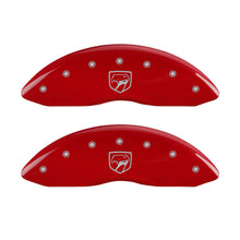 Carica l&#39;immagine nel visualizzatore di Gallery, MGP 4 Caliper Covers Engraved Front Gen 2/Viper Engraved Rear Gen 2/Snake Red finish silver ch