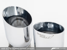 Cargar imagen en el visor de la galería, AWE Tuning Audi 8V A3 Touring Edition Exhaust - Dual Outlet Chrome Silver 90 mm Tips