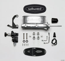 गैलरी व्यूवर में इमेज लोड करें, Wilwood HV Tandem M/C Kit w L/H Bracket &amp; Prop Valve - 15/16in Bore Ball Burnished-W/Pushrod