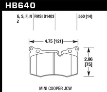Laden Sie das Bild in den Galerie-Viewer, Hawk 09-15 Mini Cooper John Cooper Works DTC-60 Race Front Brake Pads