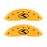 MGP 4 Caliper Covers Engraved Front & Rear Circle K/Kia Yellow finish black ch