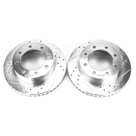 Power Stop 05-12 Ford F-250 Super Duty Front Evolution Drilled & Slotted Rotors - Pair - 2to4wheels