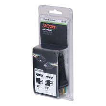 Load image into Gallery viewer, Curt 4-Way Flat Connector Plug &amp; Socket w/12in &amp; 48in Wires (Packaged)