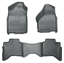 Carica l'immagine nel visualizzatore di Gallery, Husky Liners 03-08 Dodge Ram 1500/2500/3500 Quad Cab WeatherBeater Combo Gray Floor Liners